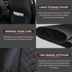 BABYBLU Chevy Silverado Seat Covers Full Set,Truck Seat Covers for Silverado GMC Sierra,Custom Fit 2007-2023 2024 2025 2026 1500/2500HD/3500HD (Black, Full Set) - Image 8