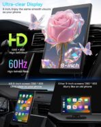 8” Wireless Apple CarPlay Screen for Car with Android Auto & 1080P Backup Camera, Rotatable Touchscreen Car Stereo, Vertical & Horizontal Mode, Bluetooth, GPS Navigation, Mirror Link - Image 5