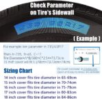 Spare Tire Cover, Silver Wheel Cover PVC Leather Waterproof Dust-Proof Universal Fit for Jeep Trailer RV SUV Camper Vehicle (14 Inch) - Image 3