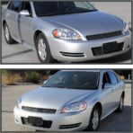 SPEC-D TUNING Chrome Clear Led Headlights W/Amber Reflector Compatible with 2006-2013 Chevy Chevrolet Impala, 2006-2007 Monte Carlo, 2014-2016 Impala Limited, L+R Pair Head Light Lamp Assembly - Image 2