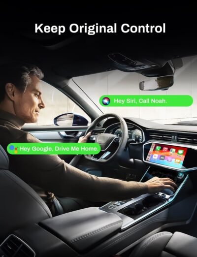 2-in-1 Wireless CarPlay Adapter 2026 Support Apple CarPlay & Android Auto, Mini Bluetooth USB A & USB C Dongle Convert Wired to Wireless Compatible with iPhone & Android - Image 6