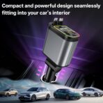 Retractable Car Charger, 4 in 1 Fast Charging Car Charger USB-C & USB-A Compatible with iPhone 16/15/14/13/12/11,Galaxy,Pixel - Image 6