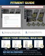10Pcs 194 T10 168 W5W 2825 LED Bulb, Super Bright LED Car Interior Dome Map Camper RV License Plate Light Bulbs, Upgraded 25-SMD 3014 Chipsets 12V 400LM 6500K Xenon White - Image 4