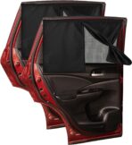 2 Pack Car Window Shades with 10 Strong Magnets 26.8"x18.5" Dual Layer Car Rear/Side Window Sunshade - Full Blackout Semi-Transparent 2-in-1 Universal Auto Sun Shade Privacy Screen - Image 8