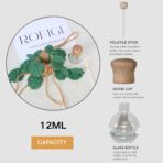 Cute Crochet Car Plant Monstera Essential Oil Diffuser Bottle - 12ml Refillable, Green Car Accessory for Mirror Decor and Home Decor - Image 3