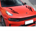 QianBao Style 7 Car Hood Stripe Sticker Car Stickers Modified Stripe Decal Decoration Universal Auto Racing Body Vinyl Sticker for Car Black - Image 4