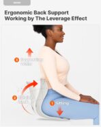 curble Grand(Extra Wide & Sturdy) – Ergonomic Back and Lumbar Support for Good Posture Correction and Back Pain Relief, Perfect for Office, Floor Seat and Work from Home, Patented (Grey) - Image 3