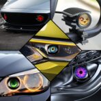 SUBPLUSIX Demon Eye Headlights for Motorcycles, 2PCS LED Dynamic Devil Eyes Light Kit with HD Lens, 31 Animated Eye Patterns, Universal 12-36V Eyeball Lights for Motorcycle, Car Accessories - Image 7