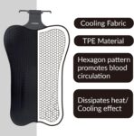 Gel Back Support Cushion,Gel Lumbar Pillow Relief Back Sciatica Pain for Car Seat Cushion,Car Seat Lumbar Support Fits Seats with Inserted Headrests (LxW:34.65''x16.34'') - Image 4