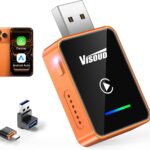 2026 Wireless CarPlay & Android Auto Adapter, One-Click Switch, 3s Auto Reconnect, A9 Chip, Bluetooth 6.0, 5.8GHz WiFi, Plug & Play, with USB-C & Right-Angle Cables