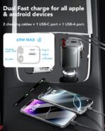 Retractable Car Charger Adapter for iPhone 17,4 in 1 Fast Charging Car Phone Charger,69W USB C Car Truck Accessories,Road Trip Essentials Gift for Men Women for iPhone 17 Pro Max/16/15/14,Galaxy S26 - Image 6