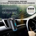 Car Air Freshener Diffuser, Smart Car Air Freshener, Car Diffuser Air Freshener with Three Adjustable Modes, Aromatizante Para Carro with 3pcs Essential Oil, Car Fresheners Long Lasting - Image 4