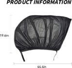 2PCS Car Windshield Sun Shade, High Elasticity Mesh Rear Side Window Sunshades, Stretchable UV Protection, Breathable Design for Heat Reduction, Easy Installation, Universal for SUV, Truck, RV - Image 2