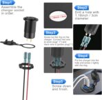 78W 4 Port 12V USB Outlet Car Charger, Super Fast Dual PD3.0 & QC3.0 Multiple USB Port for Car, USB C Cigarette Lighter Replacement 12 Volt Socket Waterproof for Marine Boat Motorcycle RV Golf Cart - Image 6