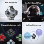 E6+ Motorcycle Helmet HUD, Head Up Display, Bluetooth,GPS, CarPlay, Android Auto, Mesh Intercom, Rearview Camera, Remote Control, Noise Reduction, RGB Lights, IP66 for All Helmets (E6+) - Image 5