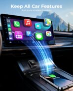 Jemluse Wireless CarPlay Adapter for Apple - Mini Size, Fast Stable Connection Convert Wired to Wireless Car Play Dongle for iPhone iOS 10+, Plug & Play for Cars from 2016+ w/USB-C (Black) - Image 3