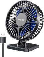 Gaiatop USB Desk Fan, Small But Powerful, Personal Portable Quiet 3 Speeds, Adjustable Mini Table Desktop fan for Cooling Home Office Car Summer Travel Gifts Blue
