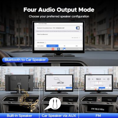 Volam 9'' Carplay Screen with Net-Flix YouTube and AHD Backup Camera Upgraded Wireless Android Auto Screen Portable AI Magic Video Box Built-in Apps Voice Control Car GPS for iOS 10+ Android 11+ - Image 7