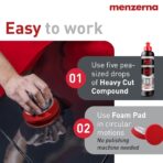 menzerna Scratch and Swirl Remover Kit I Car polishing Set with Menzerna Heavy Cut 400 (8oz) and 3,5 Inch Polishing Pad I Deep Scratch Repair Kit for All Types of Vehicles - Image 4