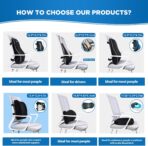 Lumbar Support Pillow for Office Chair Car Lumbar Pillow,Memory Foam Back Cushion with Breathable 3D Mesh Lumbar Support Orthopedic Backrest for Lower Back Pain Relief Ergonomic, LowerBackSupportBlack - Image 9