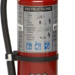 Buckeye 10914 ABC Multipurpose Dry Chemical Hand Held Fire Extinguisher with Aluminum Valve and Wall Hook, 5 lbs Agent Capacity, 3-3/8" Diameter x 7-1/4" Width x 16-3/8" Height