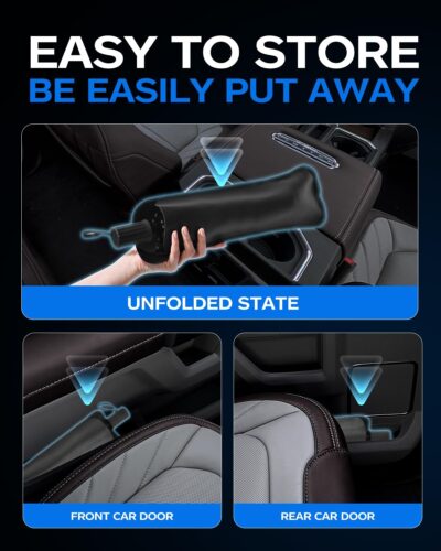 2025 Windshield Sun Shade Frame with Thickened Fast Cooling, Emergency Window Breaker, 99% UV Blocking Protects Car from Sun and Heat Damage, Adjustable Bendable Design for SUV/Sedan/(57" L x 32" W) - Image 3