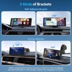 Portable Carplay Screen for Car, 10" Wireless Carplay & Android Auto, OTA Updates, Car Play Touchscreen with 1080P Backup Camera,GPS Navigation,Voice Control,5.0 Bluetooth (10inch) - Image 8