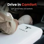 Polwlamks Center Console Armrest Cover for Model Y/Model 3, Soft Leather Pad Armrest Protector Armrest Box Cushion Compatible with New Tesla Refresh Model Y (2020-2026) / Model 3 (2019-2025) - Image 5