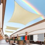 Royal Shade 8' x 16' Beige Rectangle Sun Shade Sail Canopy Outdoor Patio Fabric Screen Awning RTAPR0816 - UPF50+ 95% UV Blockage, Heavy Duty, Water & Air Permeable (We Make Custom Size)