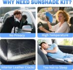 Static Cling Car Window Sun Shade for UV Protection, 47.5cm x 36cm (18.7"x14.2") - No Obstruction to Rearview Mirror, Easy Install & Reusable, Blocks 99% UV Rays - Image 6