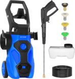 BILT HARD 1.76 GPM 2300 PSI Electric Pressure Washer, Power Motor with Stainless Steel Wand, 4 Spray Nozzles, Built-in Detergent Tank, 20Ft Hose, 35Ft Power Cord for Cars/Driveway/Fences/Home/Patios