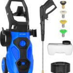 BILT HARD 1.76 GPM 2300 PSI Electric Pressure Washer, Power Motor with Stainless Steel Wand, 4 Spray Nozzles, Built-in Detergent Tank, 20Ft Hose, 35Ft Power Cord for Cars/Driveway/Fences/Home/Patios