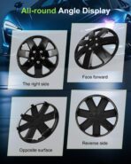 SCITOO 16 Inch Black hubcaps, universally Adaptable to Cars, Trucks, SUVs, Simple to Mount, Elegant Design, rustproof Wheel Rim Cover Set of 4 - Image 2