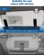 JOYTUTUS Sun Visor Extender for Cars, Polarized Sun Visor Extender Universal Sun Blocker UV400, Adjustable Visor Extension for Car Visor,Double-Clip,Anti Glare Stray Light - Image 4