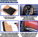 4PCS Universal Car Mud Flaps, Flexible Splash Guards Set for Front & Rear, Bendable Mudguards with Fastener Rivet Clips, Car Exterior Accessories for Pickup, Truck, SUV (Black) - Image 6