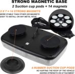 ASPL [Upgraded 5] 48LED Roof Top Strobe Lights, High Visibility Emergency Safety Warning LED Mini Strobe Light bar with Magnetic Base for 12-24V Snow Plow, Trucks, Construction Vehicles (Amber/White) - Image 4