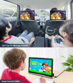 12.4" inch 4K Android 11 Car TV Headrest Monitors(Pair), Dual Linked Touch Screen Rear Seat Entertainment System, Support Phone Wireless Mirroring with WiFi/Bluetooth/HDMI/Video Player (4G+64G Pair) - Image 3