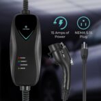 Lectron Level 1 J1772 Charger (WiFi Version) - 120V, 15 Amp, NEMA 5-15 Plug, 16 ft Extension Cord - Portable Electric Car Charger for J1772 Evs - Image 7