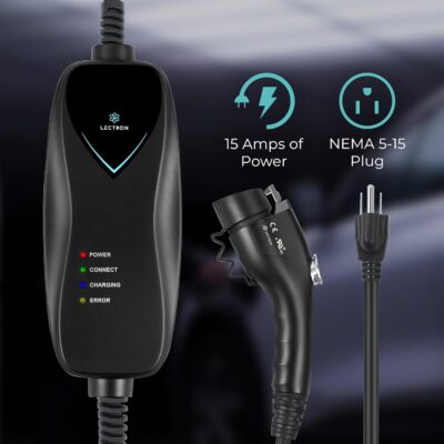 Lectron Level 1 J1772 Charger (WiFi Version) - 120V, 15 Amp, NEMA 5-15 Plug, 16 ft Extension Cord - Portable Electric Car Charger for J1772 Evs - Image 7