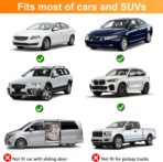 Car Rear Side Window Shades,2 Pack Stretchy Mesh Car Window Screens Sun Shades Mosquito Nets Covers Fit for 96% Cars SUVs, Anti-Sun Glare,UV Protection,Privacy Protection - Image 6