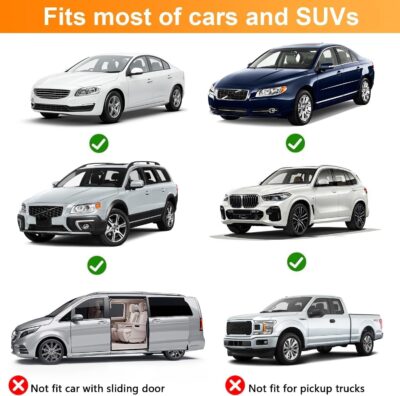 Car Rear Side Window Shades,2 Pack Stretchy Mesh Car Window Screens Sun Shades Mosquito Nets Covers Fit for 96% Cars SUVs, Anti-Sun Glare,UV Protection,Privacy Protection - Image 6