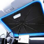 Sun Shade for Car Windshield: Windshield Sun Shade and 10 Skeletons,Protect Car from Sun Rays & Heat Damage Keep Cool and Protect Interior-56 L X 31" W