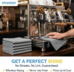 Waffle Weave Microfiber Towel, 12 x 12 inches, Barista Towels, Lint Free Cloth, Glass Towels, Waffle Towels Car Detailing, 6 Pack Premium Microfiber Cleaning Cloth - Image 3