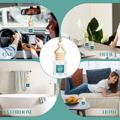 AROIC Premium Scent Car Air Freshener, 6 Pack Hotel Scent Collection Diffuser Set, Long Lasting Luxury Fragrance Essential Oil Aromatherapy, Hanging Air Freshener for Car Interior Accessories Unisex - Image 8