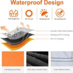 NEVERLAND Car Cover Waterproof All Weather with Door Zipper,Car Covers for Automobiles Scratch Resistant, Outdoor Full Exterior Covers Snowproof UV Protection Windproof(Fit Sedan Length 190-196 inch) - Image 2