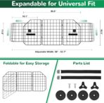 HAITRAL Universal-Fit Barrier,Adjustable Dog Barrier for SUVs,Cars,Trucks,Heavy-Duty Wire Mesh Guard Pet Divider,Back Seat Dog Separator Gate for Cargo Area,Safety Car Travel Accessories - Image 2