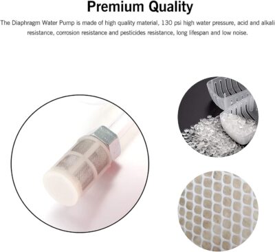 Car Washer Kit,100W Electrical Car Wash Pump Portable High Pressure 12V130PSI Car Washer Kit with Cigarette Lighter Adapter for Car, Garden, Pets Cleaning, Automatic On/Off Switch - Image 3