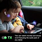 Premium Airplane Bluetooth 5.4 Transmitter Adapter,Supports 2 AirPods/Headphones 2-in-1 Bluetooth Transmitter Receiver with aptX Low Latency,Wireless Adapter for Flight,TV,Gym,Tablets Car Stereo - Image 7