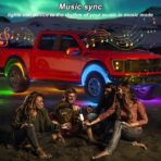Kairiyard 4Pcs Underglow LED Lights for Cars with App Control, RGB Dream Colors Chasing Music Mode Waterproof Underglow kit for Car Truck - Image 5