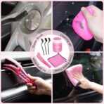 Pink Car Cleaning Kit, 25Pcs Detailing Kit Interior with 4-in-1 Power Handheld Vacuum Cleaner, Detailing Brush Set, 2-in-1 Windshield Cleaner Tool, Car Accessories for Cleaning, Gift for Women - Image 7